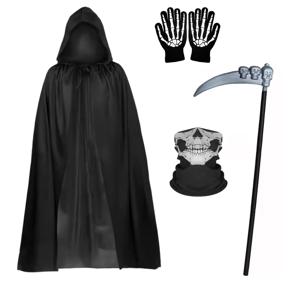 4 pc Grim Reaper Costume Set